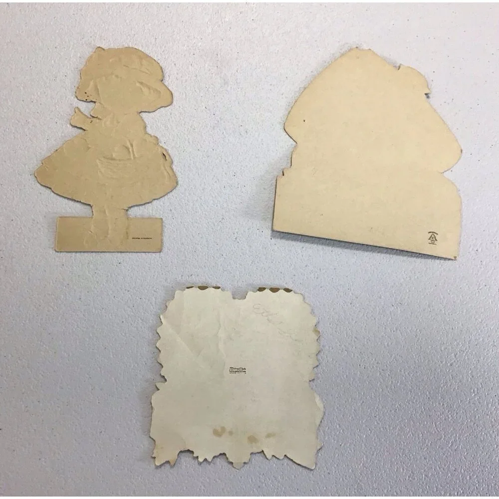 1930's-40's  VINTAGE DIE CUT VALENTINE CARDS ~ LOT of 3~ ❤️